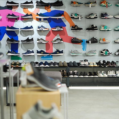 Dedicated promotional and marketing zones for retail stores