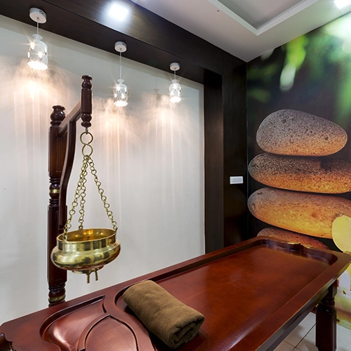 Spa massage room interior with ergonomic layout in Coimbatore wellness centre