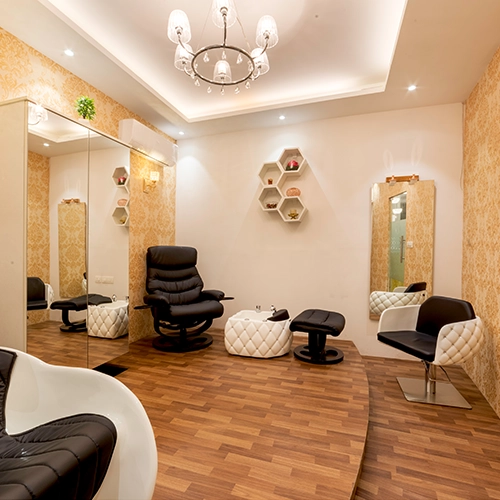 Spa changing room and shower interior with hygienic finishes in Coimbatore